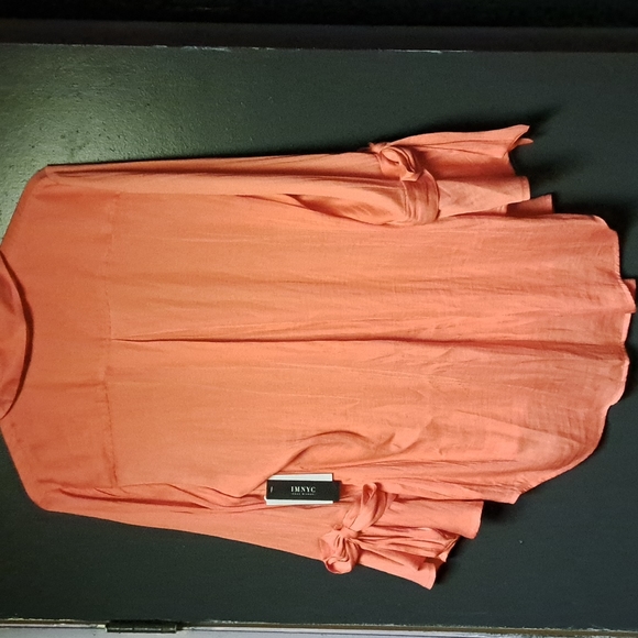 IMNYC Isaac Mizrahi Bow Bell Sleeve Soft Shirt L/G - Picture 7 of 8